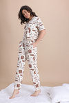 Zivame Harry Potter Knit Cotton Loungewear Set - Whisper White — thumbnail 2